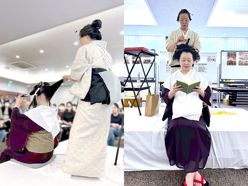 日本髪結髪風景